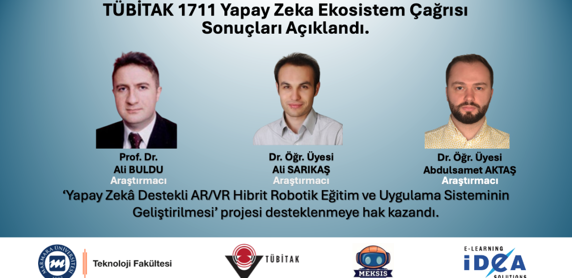TÜBİTAK 1711 Yapay Zekâ Ekosistem Çağrısı Kapsamında Projemiz Desteklenmeye Hak Kazandı.